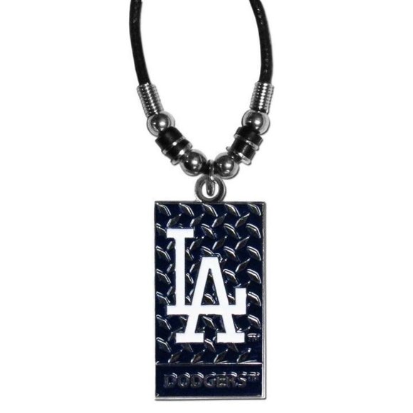 LOS ANGELES DODGERS Official Team Merch Gear Diamond Plate Rope Pendant Necklace - Picture 1 of 1